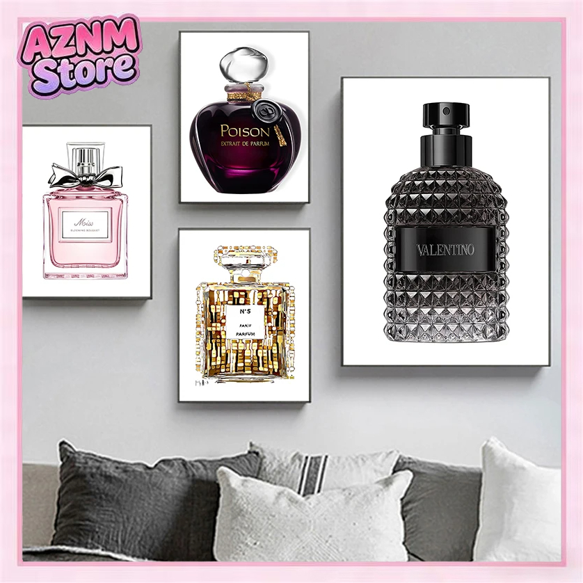 Perfume Fragrance House - 1 stuk frameloze minimalistische wanddecoratie vrouw