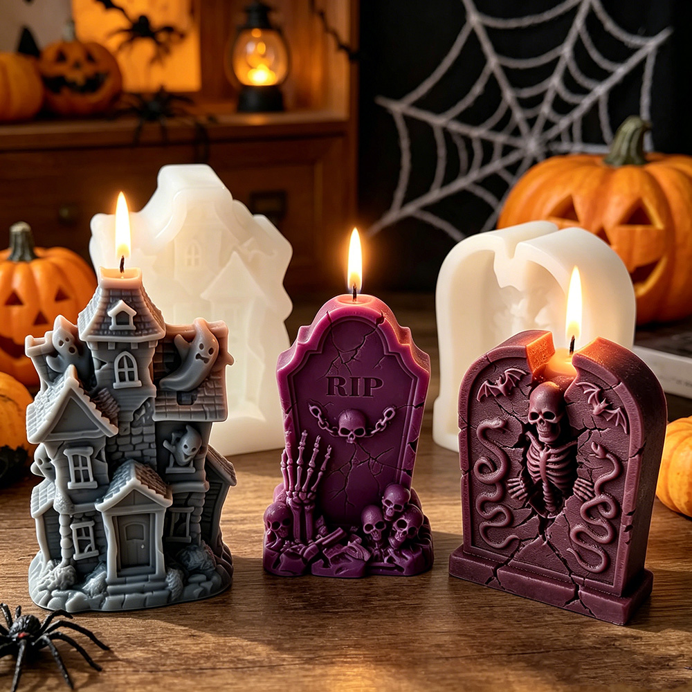 Perfume Fragrance House - Halloween Grafsteen Siliconen Mal Spookhuis Skelet